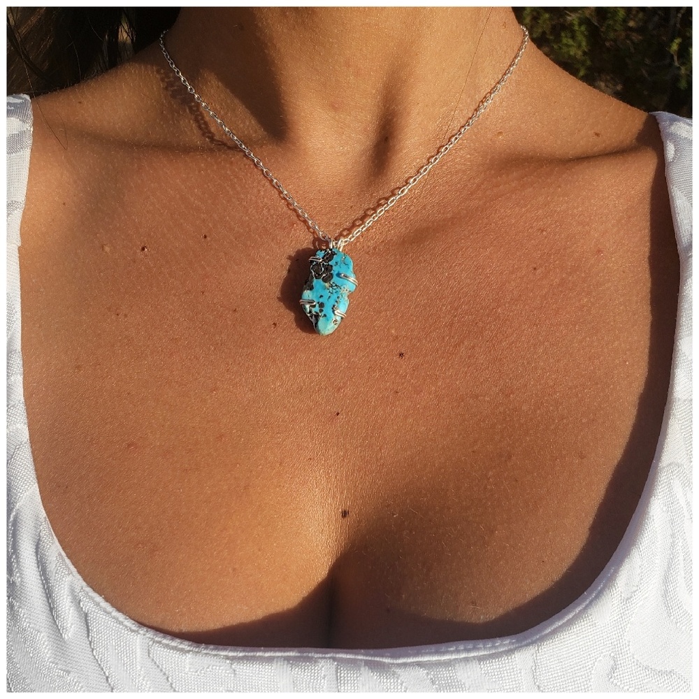 natural turquoise handmade necklace Kπ¦K - Picture 2 of 7
